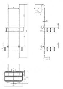 ADW Rome doucherek hangend RVS geborsteld